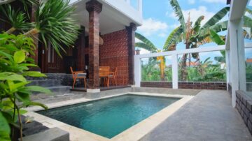 Yearly rental – 2 bedroom villa in Canggu with paddy field view