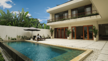 Brand new 5 bedroom villa in Ubud with paddy field view